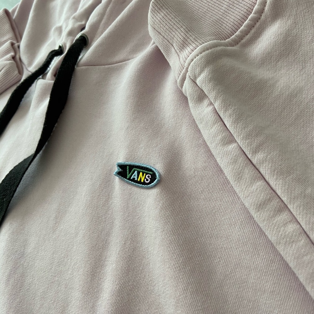 Light pink Vans cropped hoodie